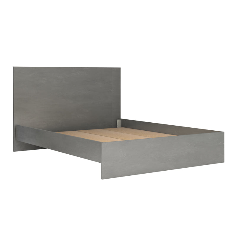 Κρεβάτι Troy Χρώμα Γκρι Σκυροδέματος 150x200εκ