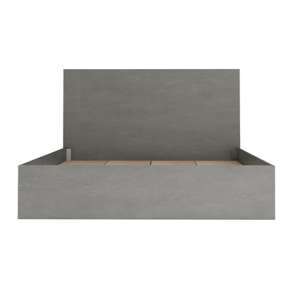 Κρεβάτι Troy Χρώμα Γκρι Σκυροδέματος 150x200εκ