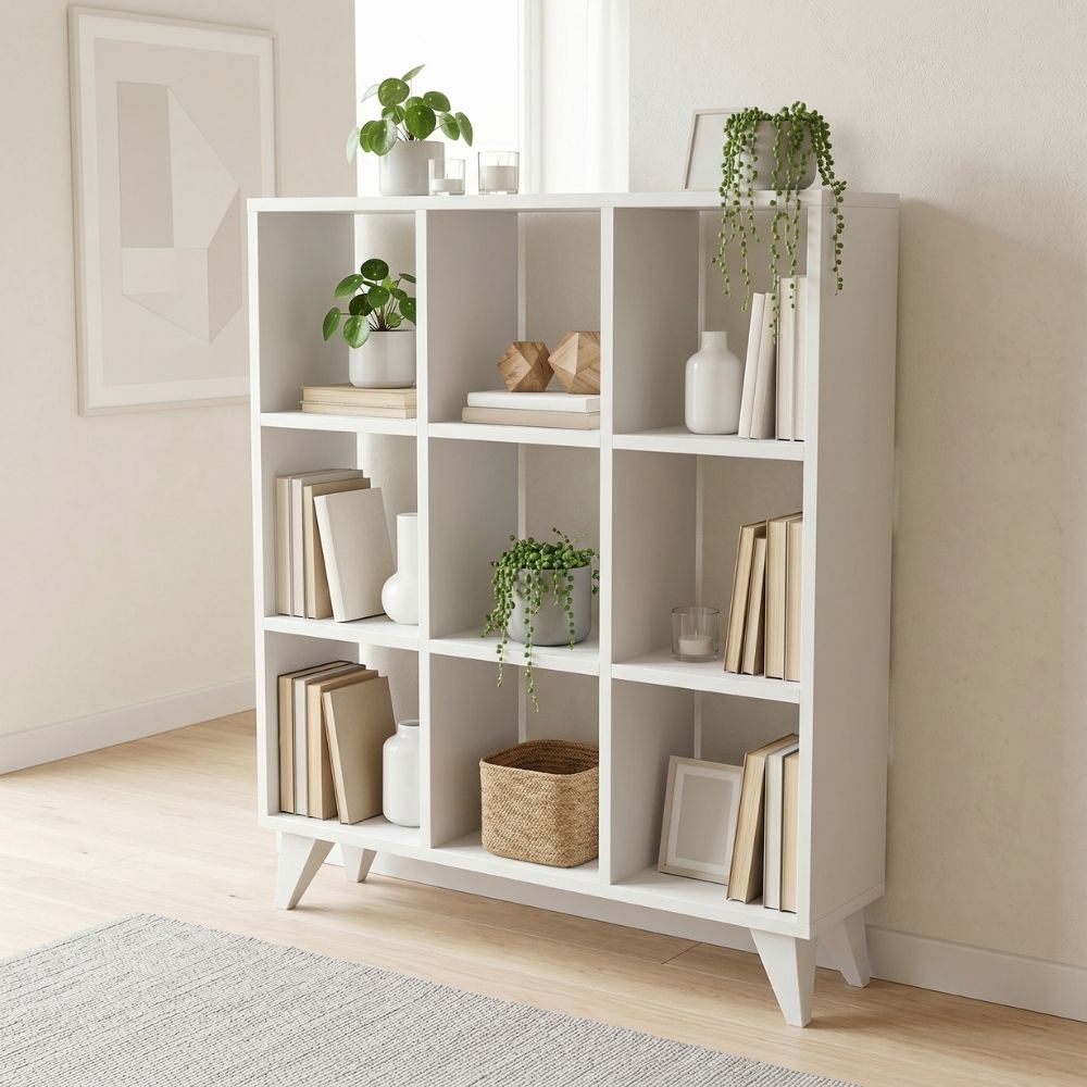 Dokia Bookshelf White 88.4x19.8x100.3
