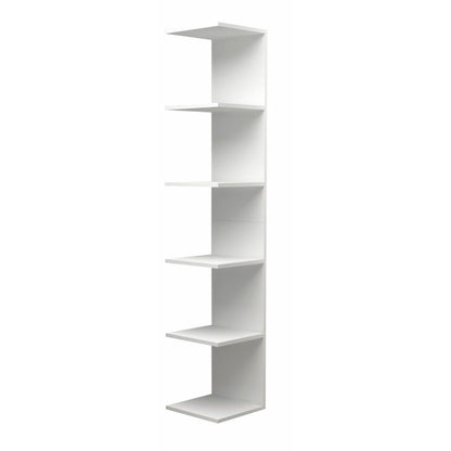 Bookshelf - Wall Shelf Silver Color White 34.6x31.5x180