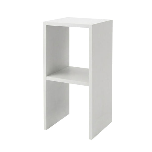 Bedside Table - End Table Smile White Color 30x30x60
