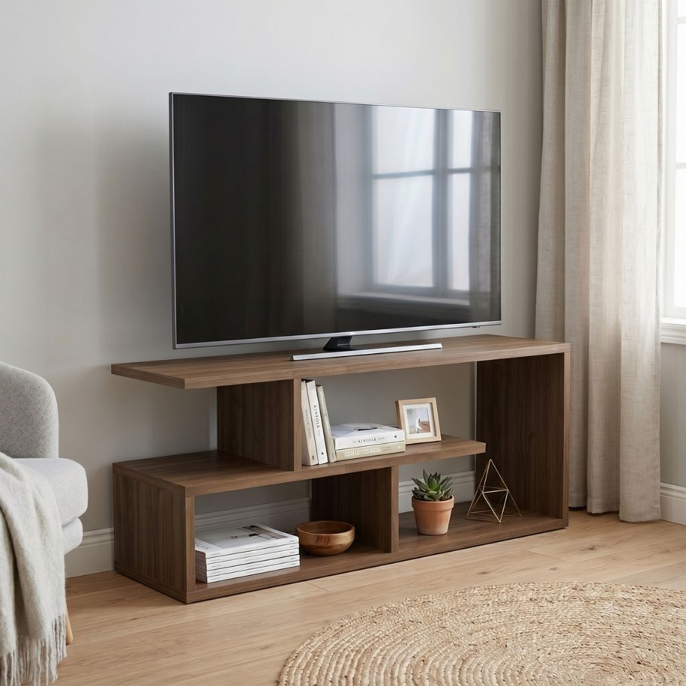 Έπιπλο Τηλεόρασης Forever Χρώμα Καρυδί 100x30x40