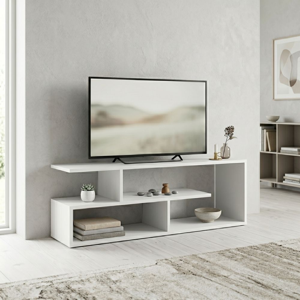 Έπιπλο Τηλεόρασης Forever Χρώμα Λευκό 120x30x40