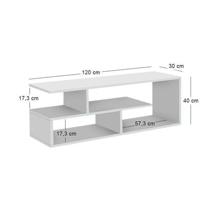Έπιπλο Τηλεόρασης Forever Χρώμα Λευκό 120x30x40