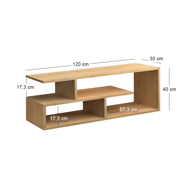 Έπιπλο Τηλεόρασης Forever Χρώμα Φυσικό Οξιάς 120x30x40