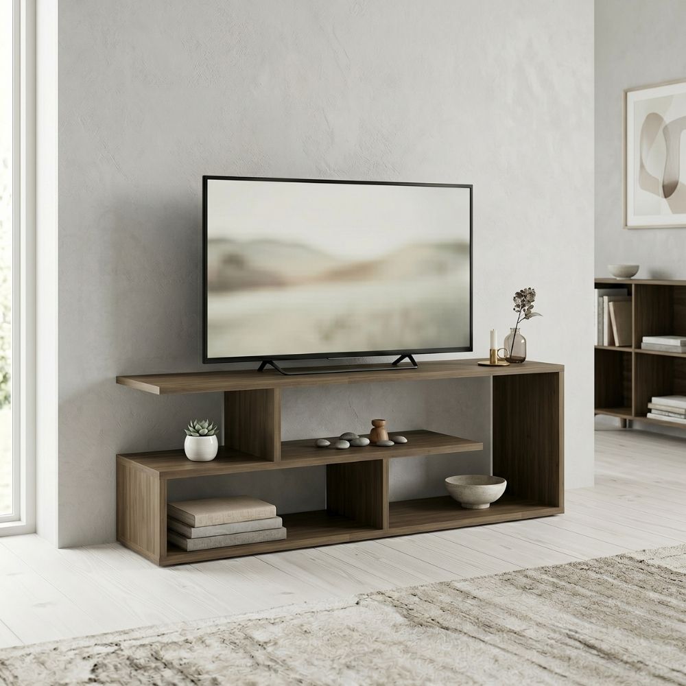 Έπιπλο Τηλεόρασης Forever Χρώμα Καρυδί 120x30x40