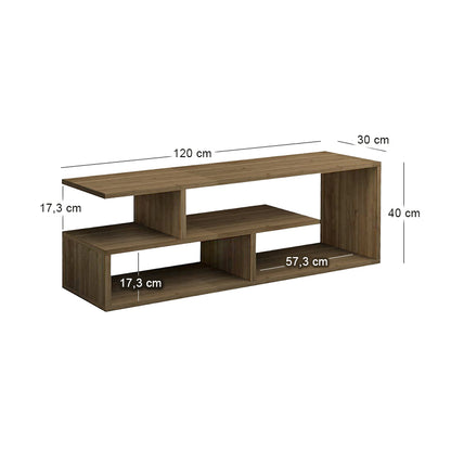 Έπιπλο Τηλεόρασης Forever Χρώμα Καρυδί 120x30x40