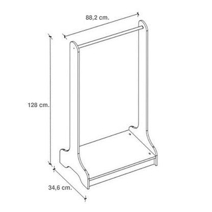Έπιπλο Εισόδου Glimer Χρώμα Λευκό 88,2x34,6x128