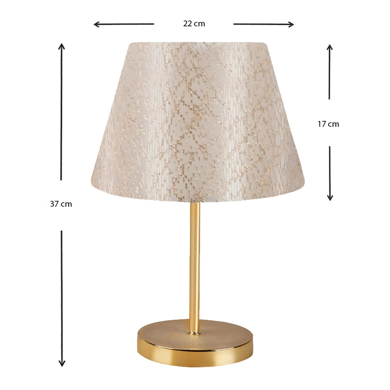 Φωτιστικό Επιτραπέζιο Rosenthal Ύφασμα PVC Χρώμα Χρυσό 22x17x37