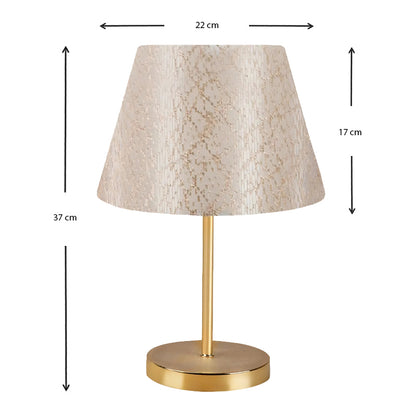 Φωτιστικό Επιτραπέζιο Rosenthal Ύφασμα PVC Χρώμα Χρυσό 22x17x37