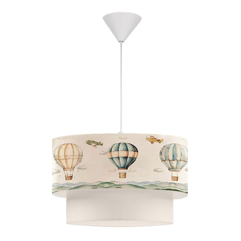 Φωτιστικό Οροφής Goofy Υφασμάτινο Μονόφωτο με Χαριτωμένα Αερόστατα 30x20x70