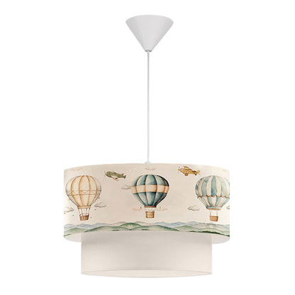 Φωτιστικό Οροφής Goofy Υφασμάτινο Μονόφωτο με Χαριτωμένα Αερόστατα 30x20x70