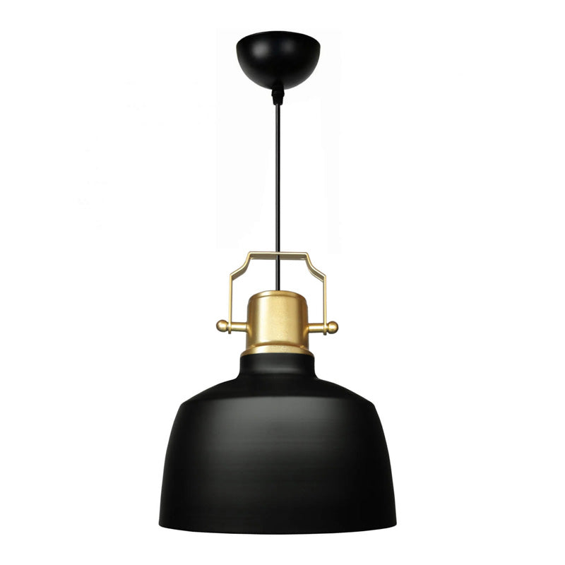 Φωτιστικό Οροφής Artes E27 Μεταλλικό Μονόφωτο Χρώμα Μαύρο - Χρυσό Φ22X100
