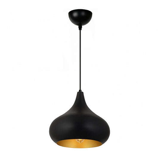 Φωτιστικό Οροφής Meril E27 Μεταλλικό Μονόφωτο Χρώμα Μαύρο Ø33x100