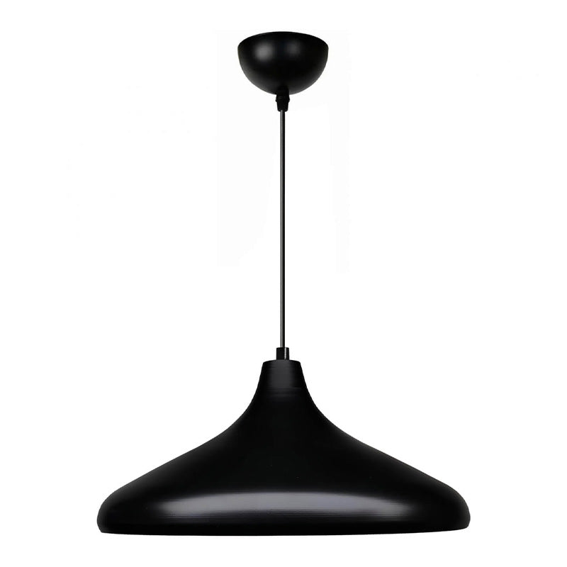 Φωτιστικό Οροφής Lela E27 Μεταλλικό Μονόφωτο Χρώμα Μαύρο Ø31x100