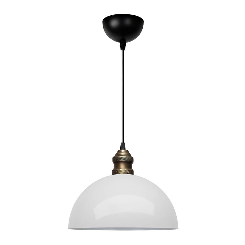 Φωτιστικό Οροφής Tomas E27 Μεταλλικό Μονόφωτο Χρώμα Λευκό Φ25x100