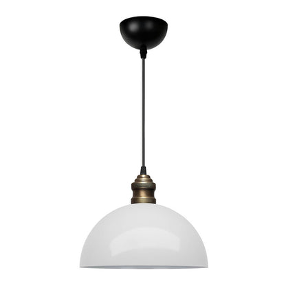 Φωτιστικό Οροφής Tomas E27 Μεταλλικό Μονόφωτο Χρώμα Λευκό Φ25x100