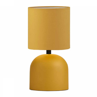 Φωτιστικό Επιτραπέζιο Nehora E27 Μεταλλικό - Ύφασμα PVC Χρώμα Κίτρινο Ø15x30