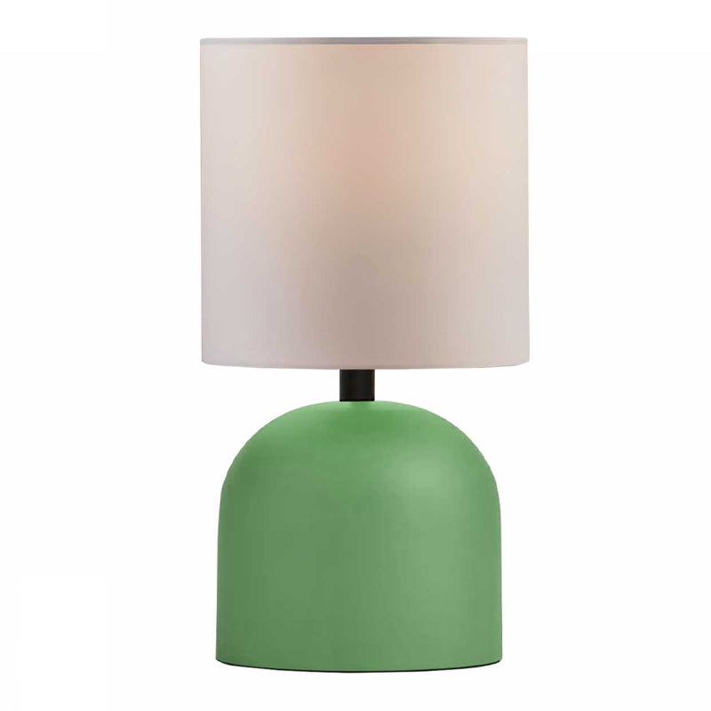 Φωτιστικό Επιτραπέζιο Nehora E27 Μεταλλικό - Ύφασμα PVC Χρώμα Πράσινο - Κρεμ Φ15x30