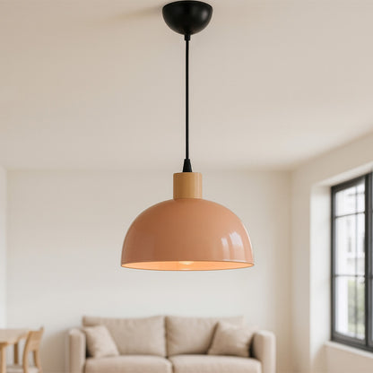 Φωτιστικό Οροφής Talis E27 Μεταλλικό Μονόφωτο Χρώμα Salmon Ø25x100