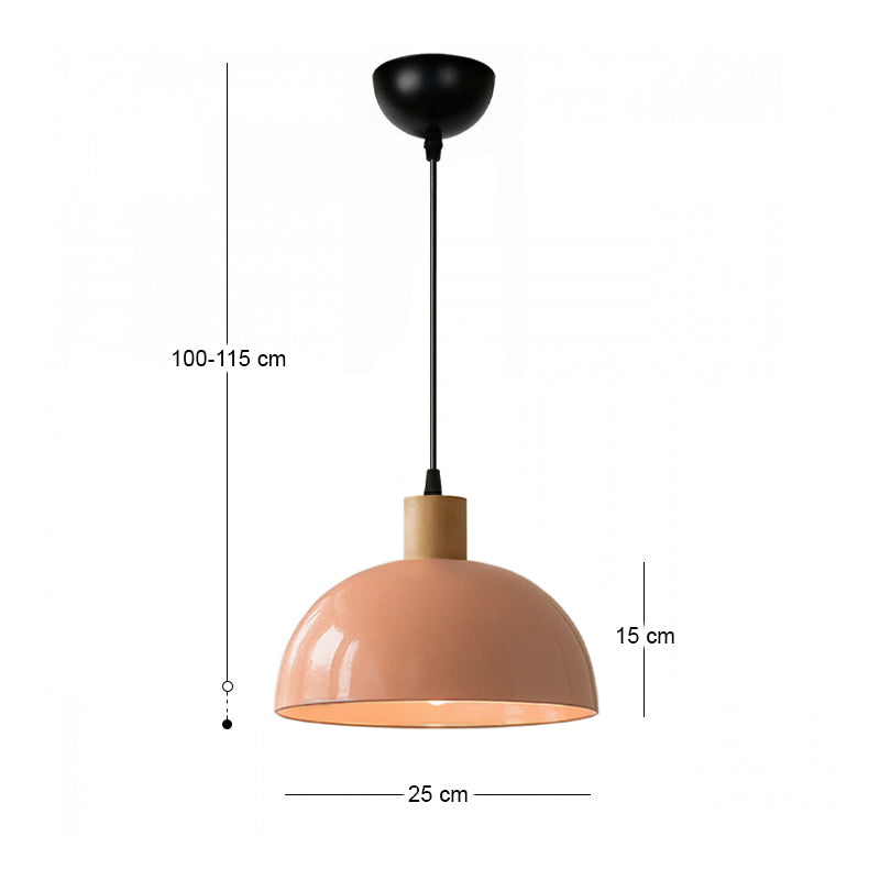 Φωτιστικό Οροφής Talis E27 Μεταλλικό Μονόφωτο Χρώμα Salmon Ø25x100