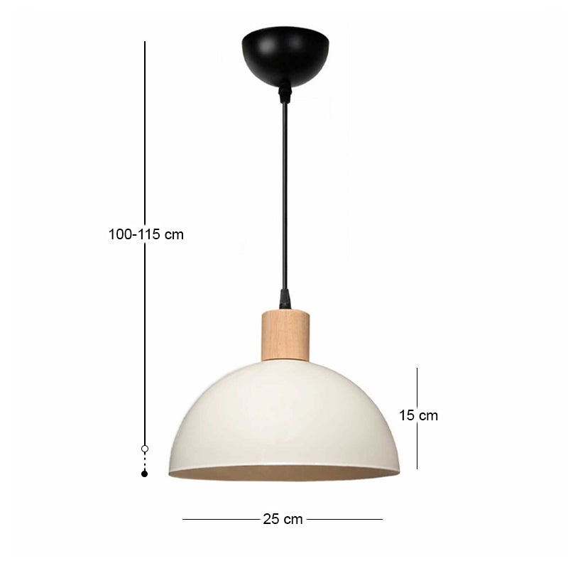 Φωτιστικό Οροφής Talis E27 Μεταλλικό Μονόφωτο Χρώμα Κρεμ Ø25x100