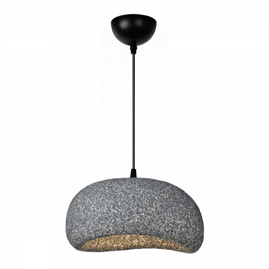 Φωτιστικό Οροφής Riven E27 Polyester Μονόφωτο Χρώμα Γκρι Ø35x80