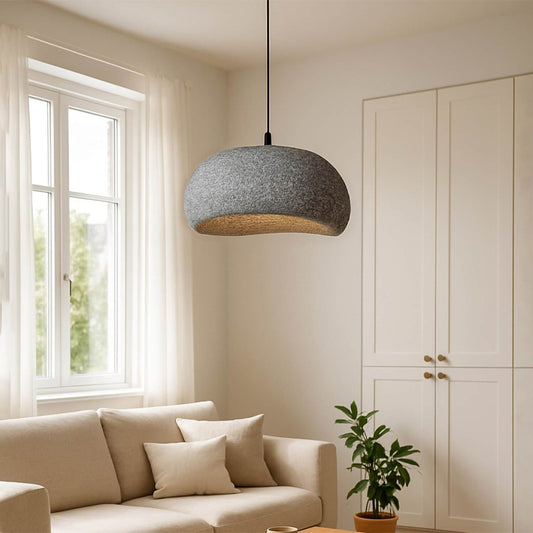 Φωτιστικό Οροφής Riven E27 Polyester Μονόφωτο Χρώμα Γκρι Ø35x80