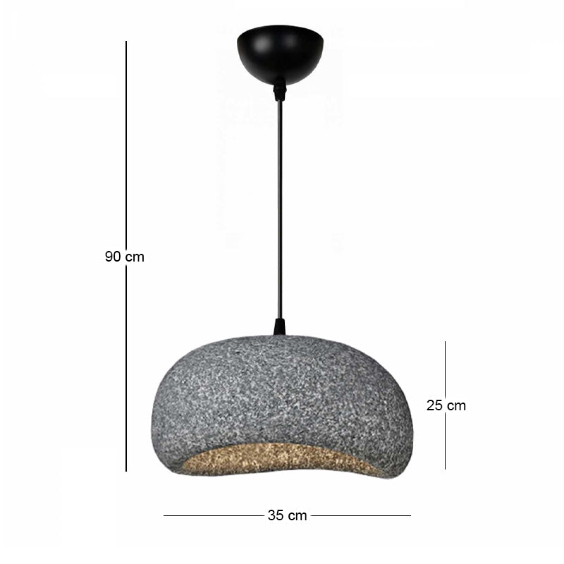 Φωτιστικό Οροφής Riven E27 Polyester Μονόφωτο Χρώμα Γκρι Ø35x80