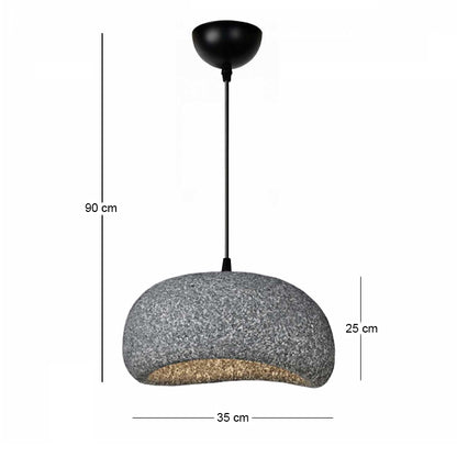 Φωτιστικό Οροφής Riven E27 Polyester Μονόφωτο Χρώμα Γκρι Ø35x80