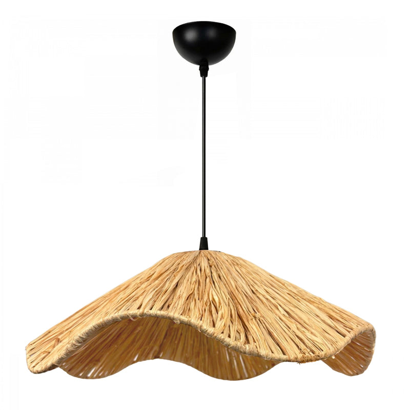 Φωτιστικό Οροφής Miro E27 Wicker Μονόφωτο Χρώμα Φυσικό Ø50x100