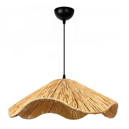 Φωτιστικό Οροφής Miro E27 Wicker Μονόφωτο Χρώμα Φυσικό Ø50x100