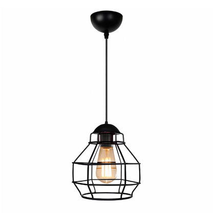 Φωτιστικό Οροφής Rilo E27 Μεταλλικό Μονόφωτο Χρώμα Μαύρο Ø16x100