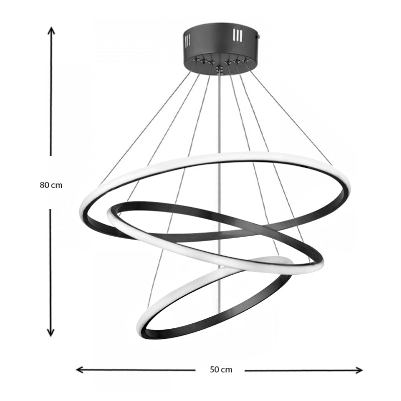 Φωτιστικό Οροφής LED Costner Μεταλλικό Χρώμα Μαύρο 47X47X63