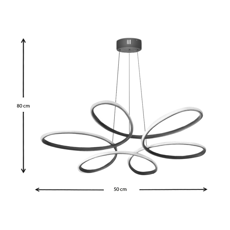 Φωτιστικό Οροφής LED Herring Μεταλλικό Χρώμα Μαύρο 65X65X58