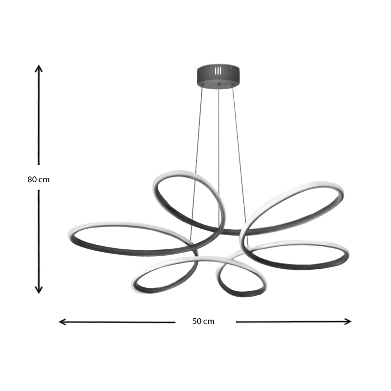 Φωτιστικό Οροφής LED Herring Μεταλλικό Χρώμα Μαύρο 65X65X58