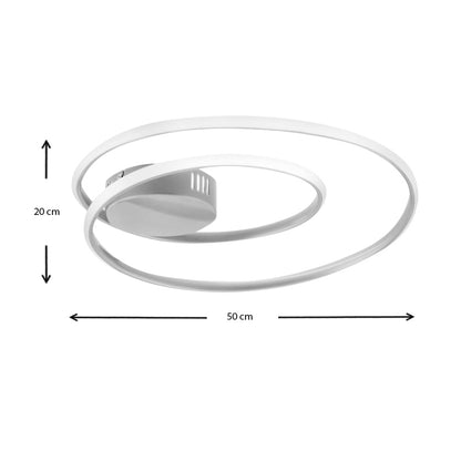 Φωτιστικό Οροφής LED Hermann Μεταλλικό Χρώμα Λευκό 44X44X7
