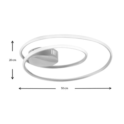 Φωτιστικό Οροφής LED Hermann Μεταλλικό Χρώμα Λευκό 44X44X7