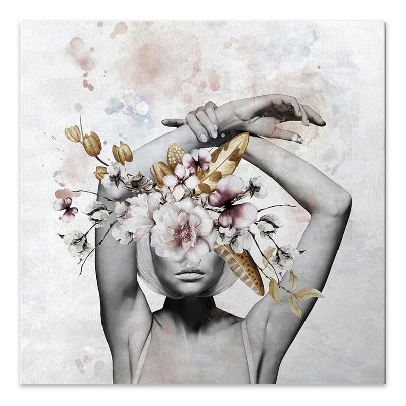 Πίνακας σε Καμβά "Hidden Face" Ψηφιακής Εκτύπωσης 60x60x3