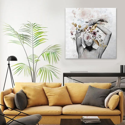 Πίνακας σε Καμβά "Hidden Face" Ψηφιακής Εκτύπωσης 60x60x3