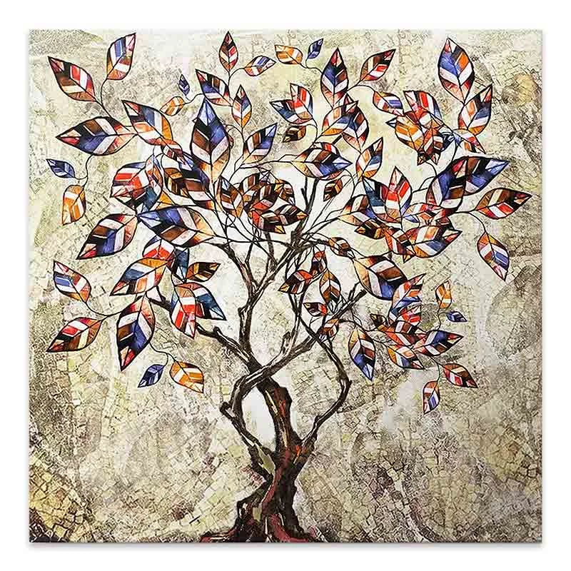 Πίνακας σε Καμβά Tree And Leaves Ψηφιακής Εκτύπωσης 50x50x3