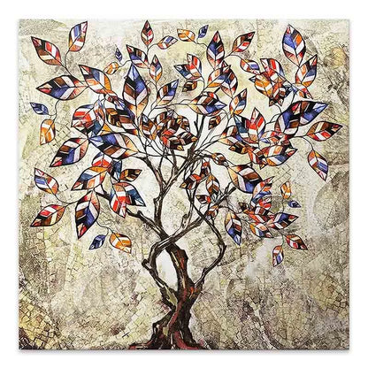 Πίνακας σε Καμβά Tree And Leaves Ψηφιακής Εκτύπωσης 50x50x3