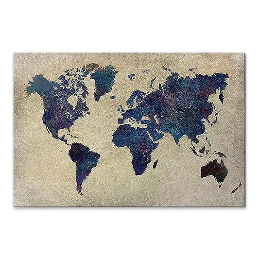 Πίνακας Σε Καμβά World Map Ψηφιακής Εκτύπωσης 75X50X3