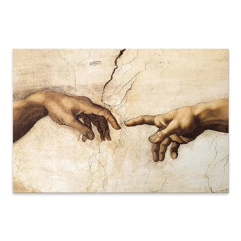 Πίνακας σε Καμβά The Creation Of Adam Ψηφιακής Εκτύπωσης 100x70x3