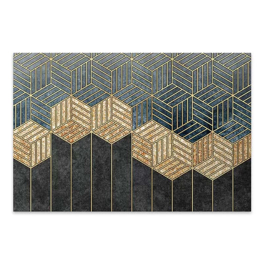 Πίνακας σε Καμβά Golden Cubes Ψηφιακής Εκτύπωσης 100x70x3