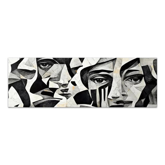 Πίνακας σε Καμβά Abstract Marble Faces Ψηφιακής Εκτύπωσης 150x50x3