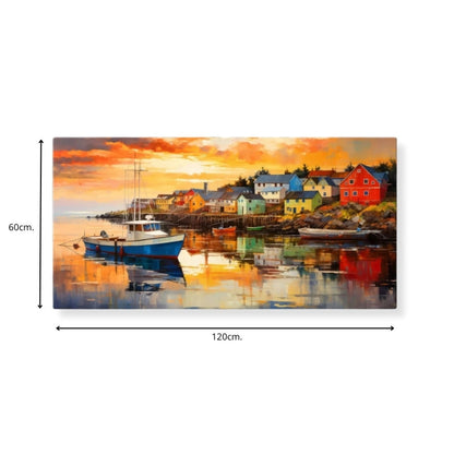 Πίνακας σε Καμβά Fishing Boat Ψηφιακής Εκτύπωσης 120x60x3