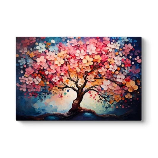 Πίνακας σε Καμβά Pink Tree Ψηφιακής Εκτύπωσης 100x70x3