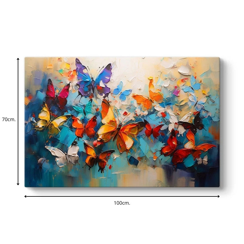 Πίνακας σε Καμβά Festival of Butterflies Ψηφιακής Εκτύπωσης 100x70x3