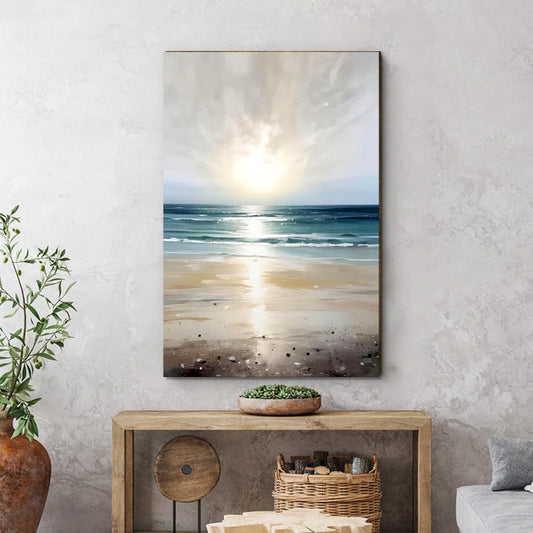 Πίνακας σε Καμβά "Sunrise on the Beach" Ψηφιακής Εκτύπωσης 50x75x3